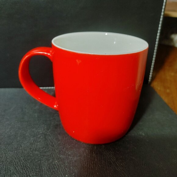 Starbucks Red Ceramic Coffee Mug With Green Logo Design - Picture 2 of 10